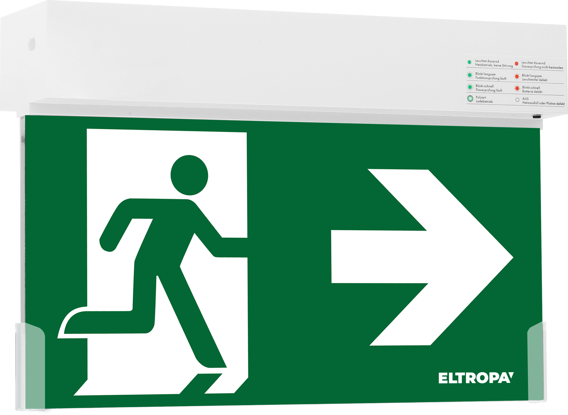 LED-Rettungszeichenleuchten (Scheibe), 20 m